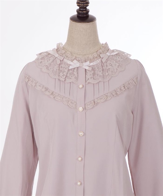 リボン襟フリルブラウス | POETIQUE | axes femme online shop リボン襟フリルブラウス | POETIQUE | axes femme online shop