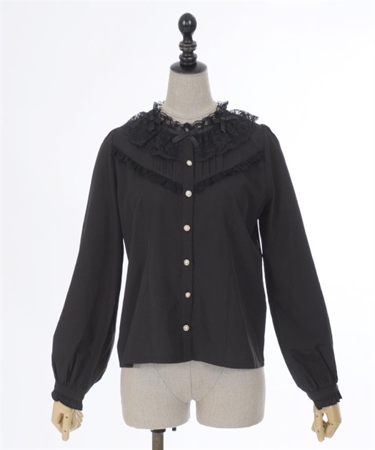 リボン襟フリルブラウス | outlet | axes femme online shop リボン襟フリルブラウス | outlet | axes femme online shop