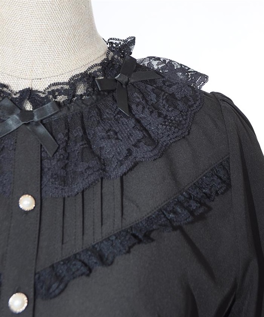 リボン襟フリルブラウス | POETIQUE | axes femme online shop