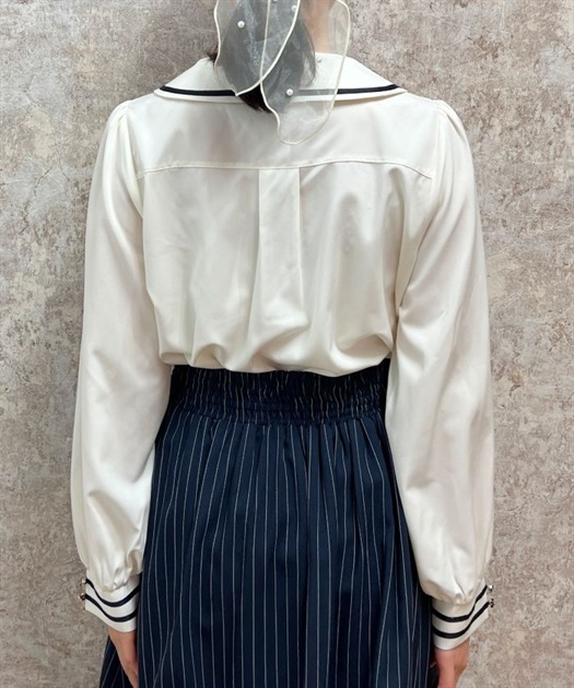 刺繍入りタイ付ブラウス | outlet | axes femme online shop 刺繍入りタイ付ブラウス | outlet | axes femme online shop