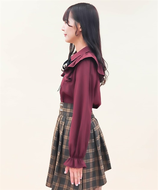 リボン付丸襟長袖ブラウス | POETIQUE | axes femme online shop リボン付丸襟長袖ブラウス | POETIQUE | axes femme online shop
