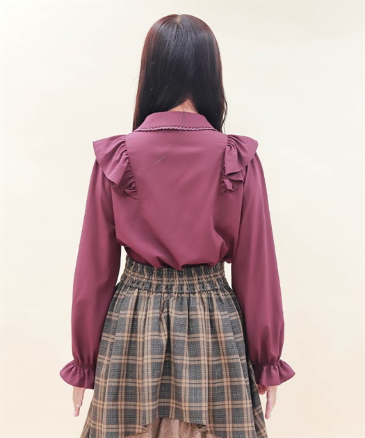 リボン付丸襟長袖ブラウス | POETIQUE | axes femme online shop リボン付丸襟長袖ブラウス | POETIQUE | axes femme online shop