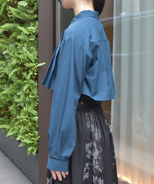 チェーン付プリーツシャツ | レディース服・レディース チェーン付プリーツシャツ | レディース服・レディース