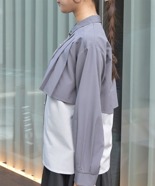 チェーン付プリーツシャツ | レディース服・レディース チェーン付プリーツシャツ | レディース服・レディース