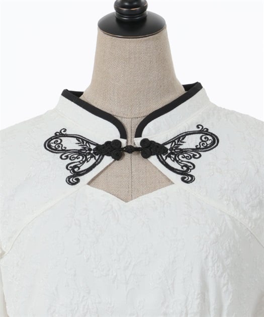 チャイナバタフライ刺繍ブラウス | outlet | axes femme online shop チャイナバタフライ刺繍ブラウス | outlet | axes femme online shop