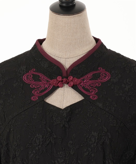 チャイナバタフライ刺繍ブラウス | 衣料 | axes femme online shop