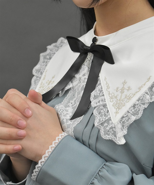 クロス刺繍シスターブラウス | outlet | axes femme online shop クロス刺繍シスターブラウス | outlet | axes femme online shop