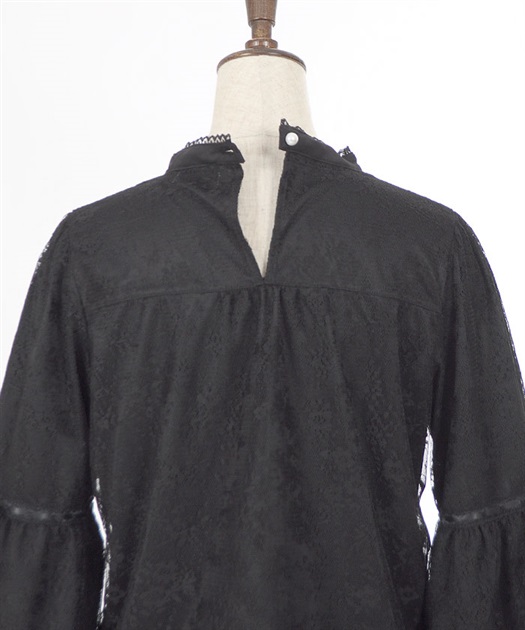リボン付レース姫袖ブラウス | outlet | axes femme online shop リボン付レース姫袖ブラウス | outlet | axes femme online shop