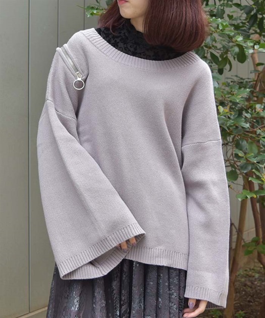 ショルダージップニット | outlet | axes femme online shop ショルダージップニット | outlet | axes femme online shop