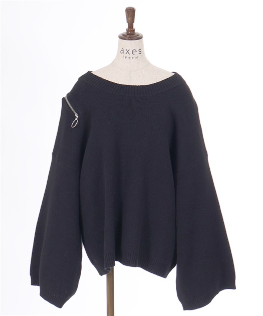 ショルダージップニット | outlet | axes femme online shop ショルダージップニット | outlet | axes femme online shop
