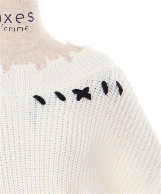 ステッチダメージニット【期間限定価格】 | レディース服 ステッチダメージニット【期間限定価格】 | レディース服