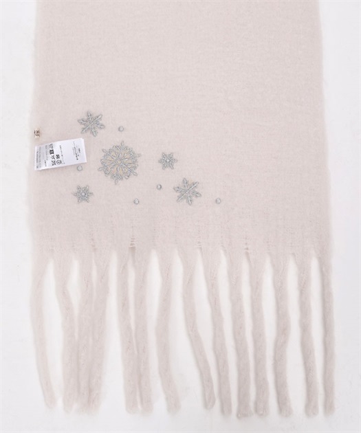 雪の結晶刺繍ストール | axes femme | axes femme online shop 雪の結晶刺繍ストール | axes femme | axes femme online shop