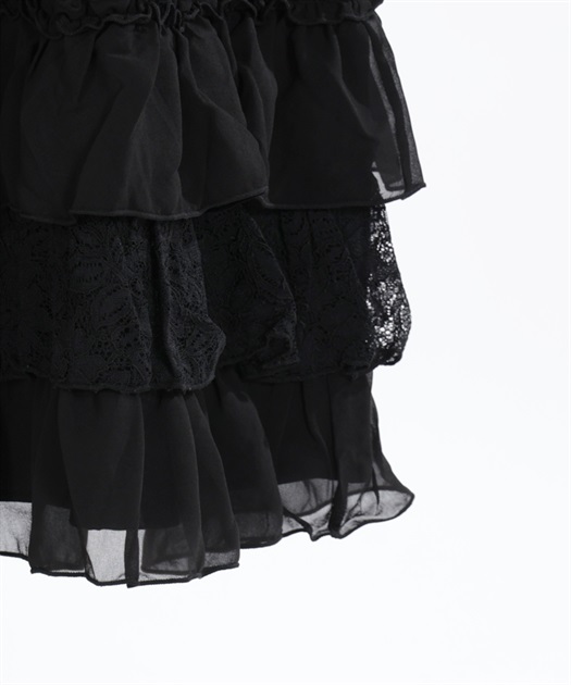 レースフリルロングペチスカート | outlet | axes femme online shop レースフリルロングペチスカート | outlet | axes femme online shop