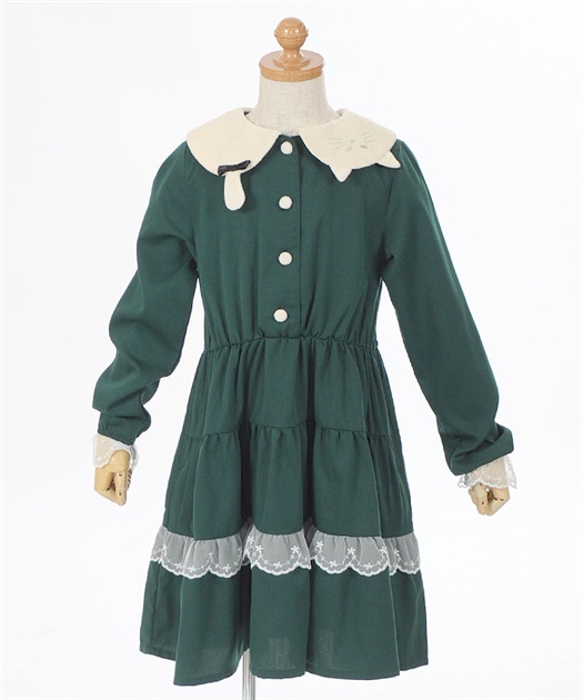 kidsネコ襟ティアードワンピース | outlet | axes femme online shop kidsネコ襟ティアードワンピース | outlet | axes femme online shop