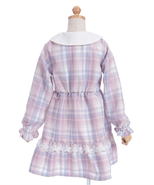 うさぎ襟チェック柄ワンピース | レディース服・レディース