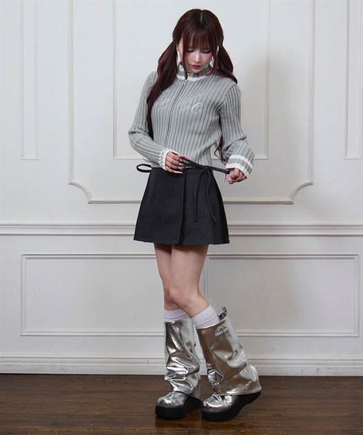 デニムリボンプリーツスカート【期間限定価格】 | FICKLE BEBE デニムリボンプリーツスカート【期間限定価格】 | FICKLE BEBE