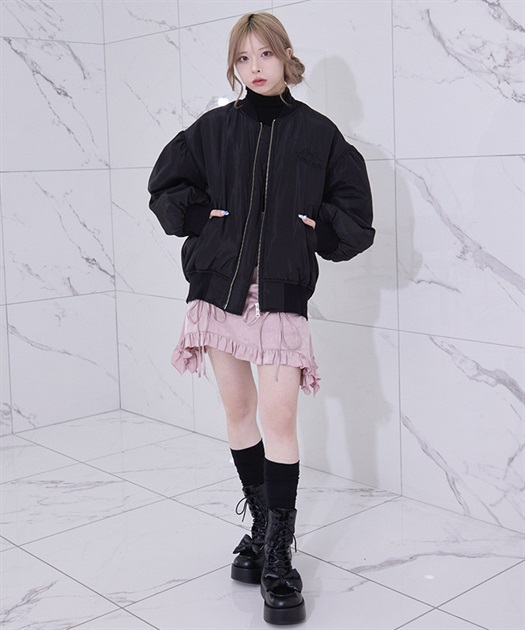 サテンボリュームギャザースカート | レディース服・レディース