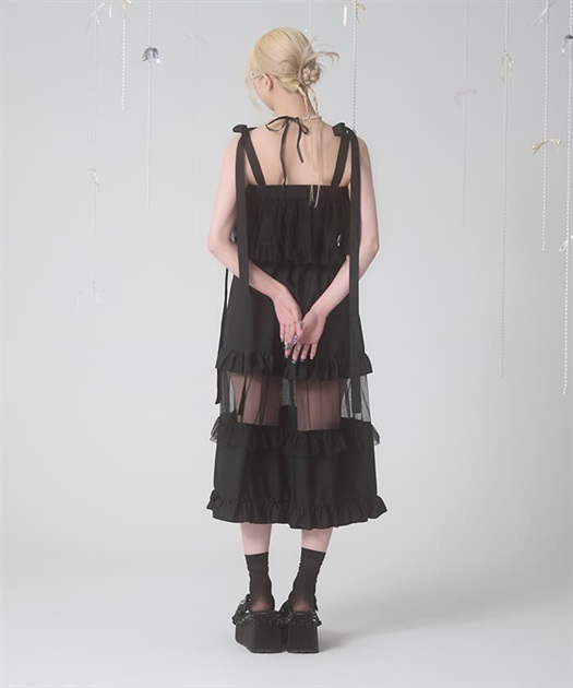 【未使用品】Fickle Bebe フリルティアードワンピース　アクシーズファム フリルティアードワンピース | FICKLE BEBE