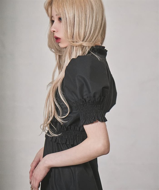 ボウタイフリルワンピース【10%OFF対象商品】 | FICKLE BEBE ボウタイフリルワンピース【10%OFF対象商品】 | FICKLE BEBE