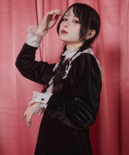レーズベロアワンピース | 衣料 | axes femme online shop レーズベロアワンピース | 衣料 | axes femme online shop
