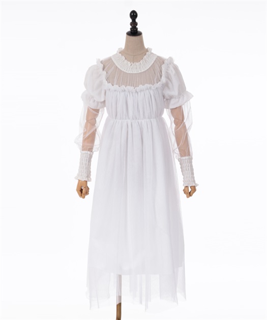 レイヤードチュールワンピース【10%OFF対象商品】 | レディース