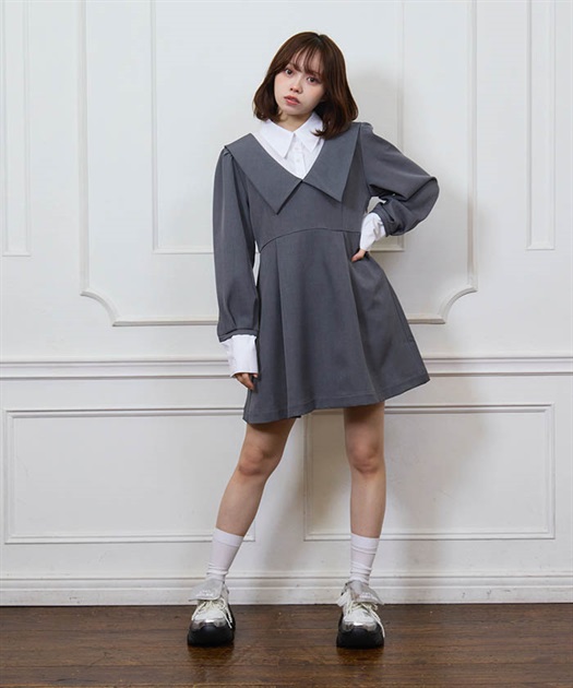 レイヤードスクールワンピース【10%OFF対象商品】 | FICKLE BEBE
