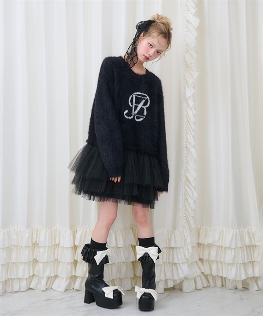 ロゴチュールニットワンピース | axes femme online shop