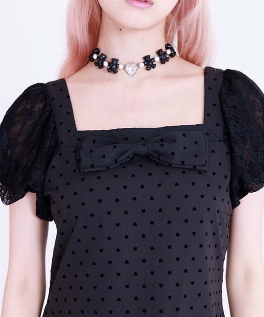 ハートドットレースワンピース | レディース服・レディース