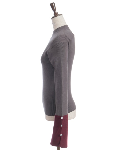 バイカラーニットプルオーバー【2点10%OFF対象商品】 | axes femme