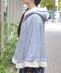 ビジュー裏ボアニットポンチョ | axes femme | axes femme ビジュー裏ボアニットポンチョ | axes femme | axes femme