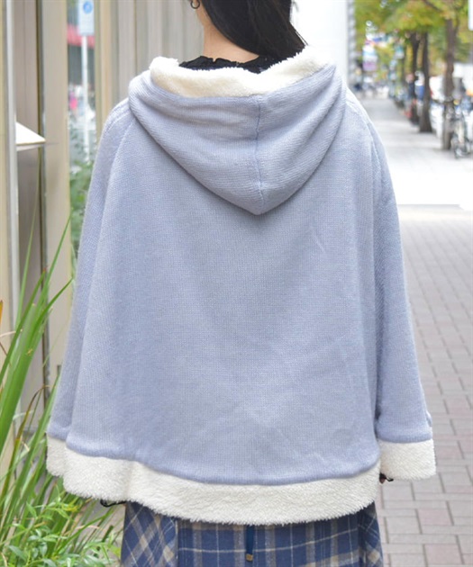 ビジュー裏ボアニットポンチョ | outlet | axes femme online shop ビジュー裏ボアニットポンチョ | outlet | axes femme online shop