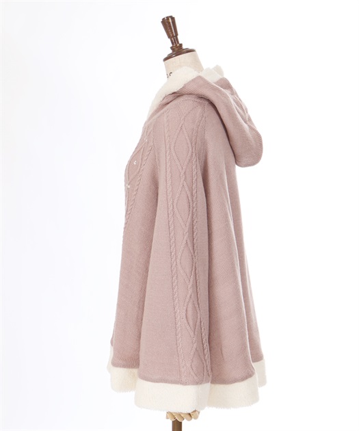 ビジュー裏ボアニットポンチョ | outlet | axes femme online shop ビジュー裏ボアニットポンチョ | outlet | axes femme online shop