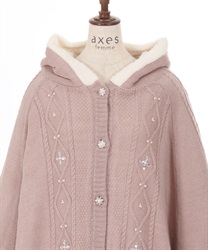 ビジュー裏ボアニットポンチョ | outlet | axes femme online shop ビジュー裏ボアニットポンチョ | outlet | axes femme online shop