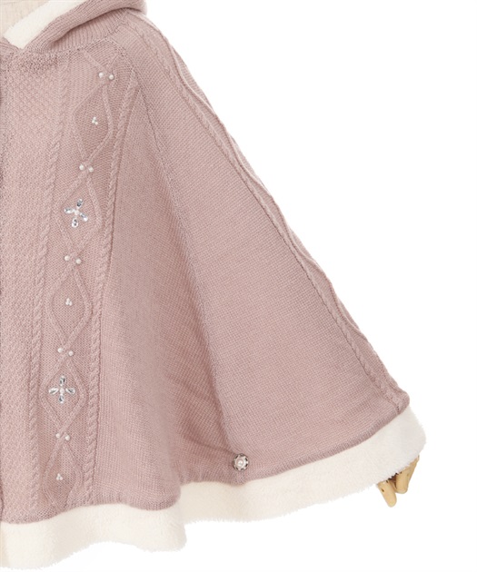 ビジュー裏ボアニットポンチョ | outlet | axes femme online shop ビジュー裏ボアニットポンチョ | outlet | axes femme online shop