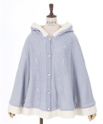 ビジュー裏ボアニットポンチョ | axes femme | axes femme ビジュー裏ボアニットポンチョ | axes femme | axes femme