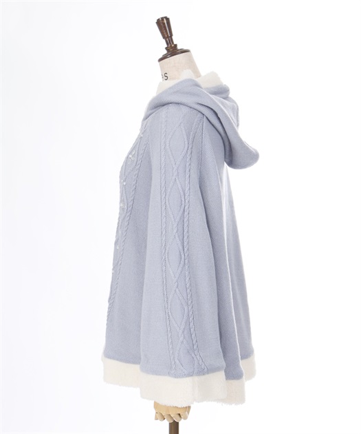ビジュー裏ボアニットポンチョ | axes femme | axes femme ビジュー裏ボアニットポンチョ | axes femme | axes femme