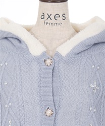 ビジュー裏ボアニットポンチョ | outlet | axes femme online shop ビジュー裏ボアニットポンチョ | outlet | axes femme online shop
