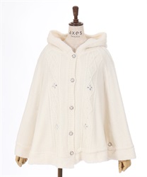 ビジュー裏ボアニットポンチョ | outlet | axes femme online shop ビジュー裏ボアニットポンチョ | outlet | axes femme online shop