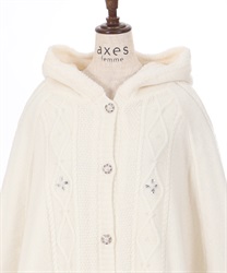 ビジュー裏ボアニットポンチョ | outlet | axes femme online shop ビジュー裏ボアニットポンチョ | outlet | axes femme online shop