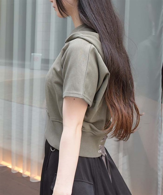 ハーフジップショートパーカー | レディース服・レディース ハーフジップショートパーカー | レディース服・レディース