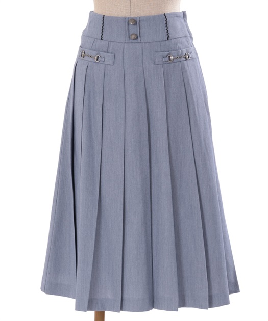 ビット付プリーツロングスカート | outlet | axes femme online shop ビット付プリーツロングスカート | outlet | axes femme online shop