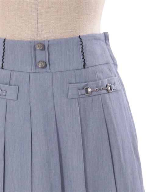ビット付プリーツロングスカート | POETIQUE | axes femme
