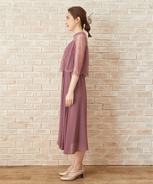 レース切替ロングドレス | axes femme | axes femme online shop レース切替ロングドレス | axes femme | axes femme online shop