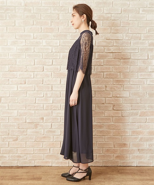 レース切替ロングドレス | レディース服・レディース レース切替ロングドレス | レディース服・レディース