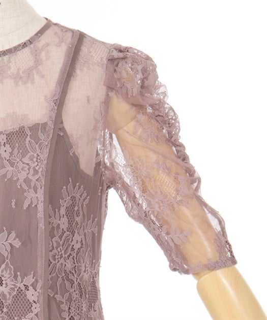 パイピングレースドレス | axes femme | axes femme online shop パイピングレースドレス | axes femme | axes femme online shop