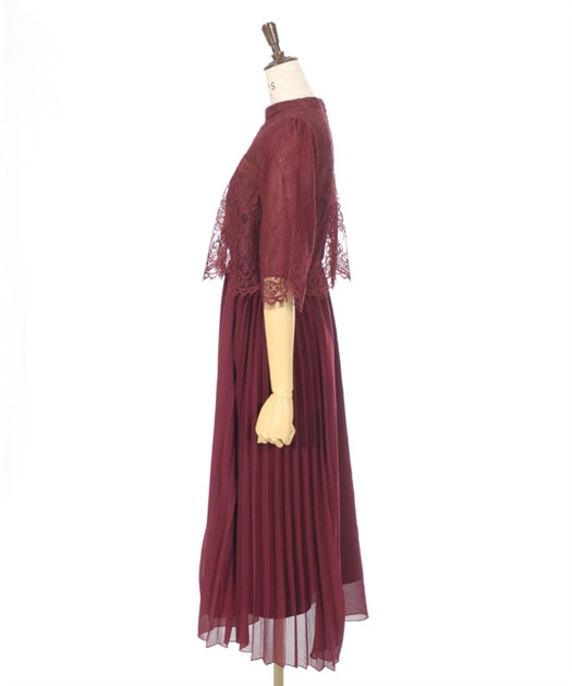 レース×プリーツドレス | axes femme | axes femme online shop レース×プリーツドレス | axes femme | axes femme online shop