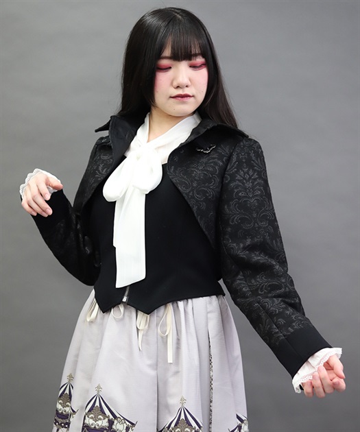 lady　0910 ジャカードバイカラージャケット【予約】 | NIBBLE POISON | axes