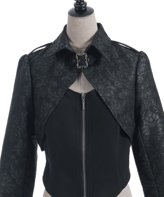 ジャカードバイカラージャケット | NIBBLE POISON | axes femme online