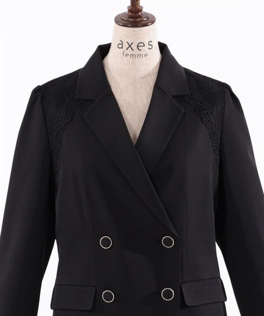 レース重ねテーラードジャケット | outlet | axes femme online shop レース重ねテーラードジャケット | outlet | axes femme online shop