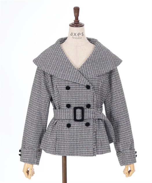 セーラーカラーフレアジャケット | outlet | axes femme online shop セーラーカラーフレアジャケット | outlet | axes femme online shop